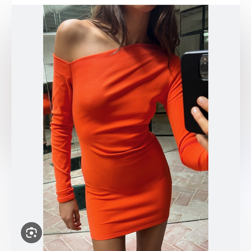 ZARA ASYMMETRIC DRAPED DRESS